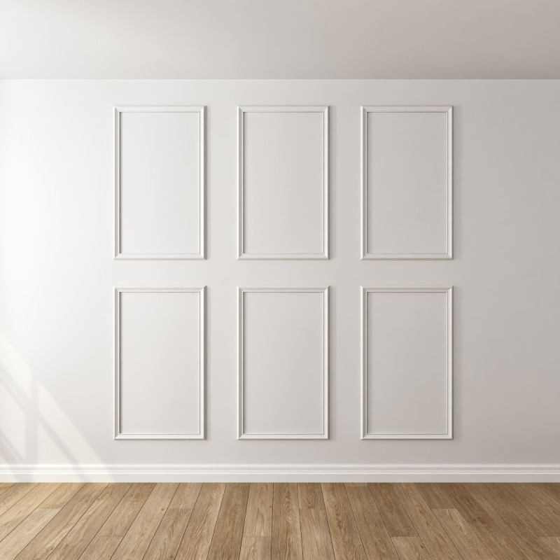 Kit moulure décor 8 - 220 à 300cm - Moulure murale bois 100%FSC pour habillage mur complet Kit moulure décor 8 - 220 à 300cm - Moulure murale bois 100%FSC pour habillage mur complet
