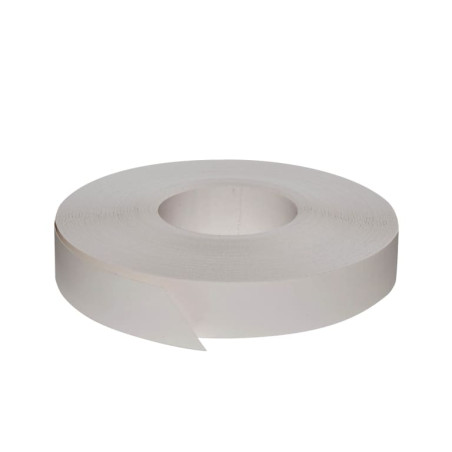 Bande de chant pré-encollée blanc lisse satiné 23mm x 50ml