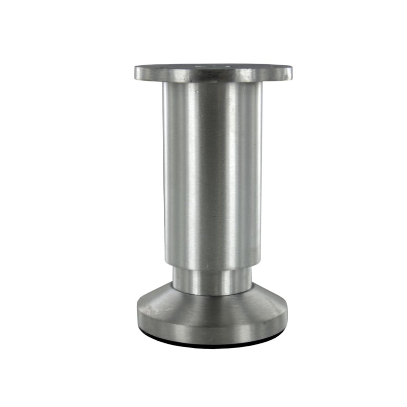 Pied réglable en hauteur 10/12cm aluminium brossé Pied réglable en hauteur 10/12cm aluminium brossé