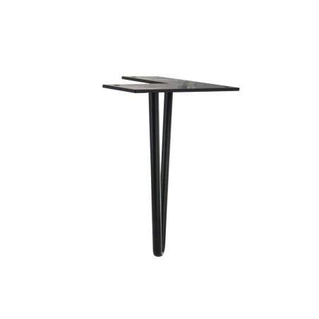 Pied filaire acier noir H.16cm