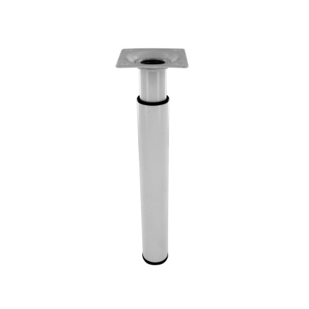 Pied réglable en hauteur 21/35cm métal blanc
