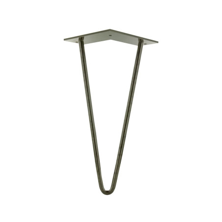 Pied de table basse filaire acier brut H.30cm