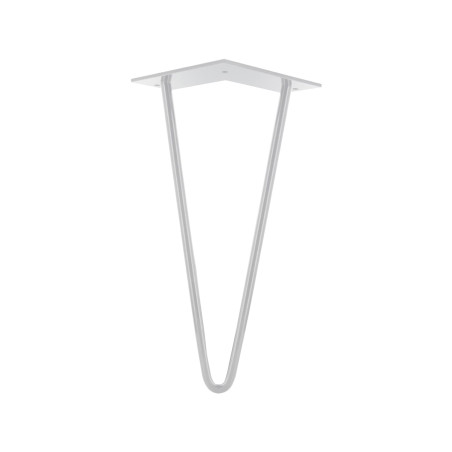 Pied de table basse filaire acier blanc H.30cm