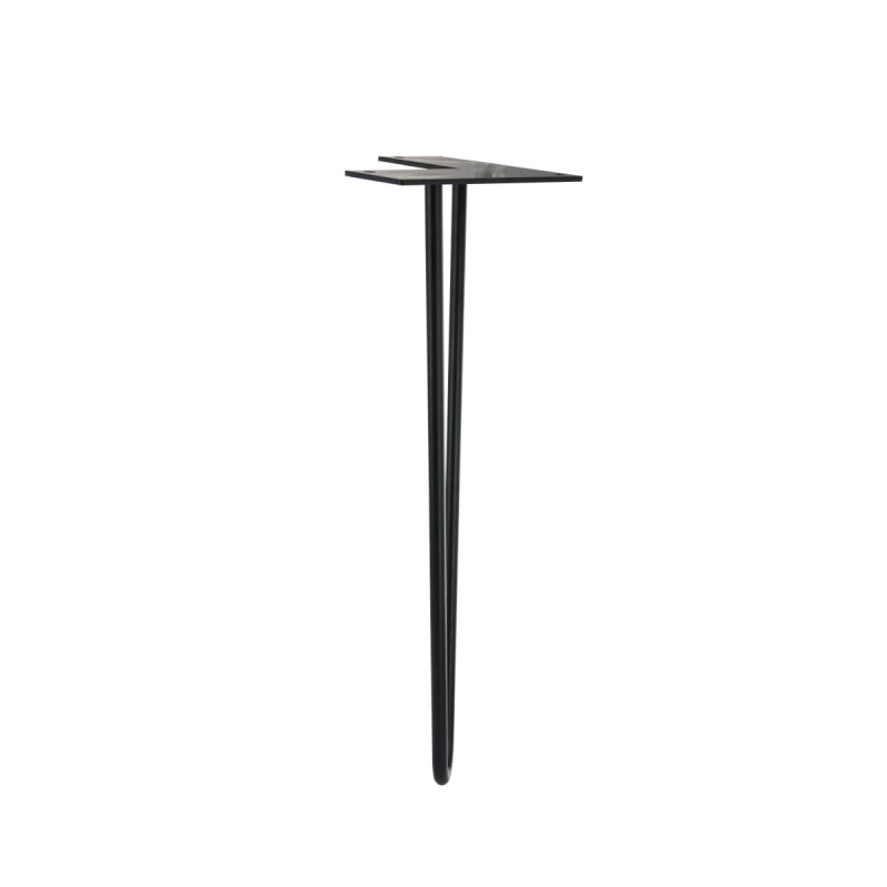 Pied de table basse filaire acier noir H.40cm