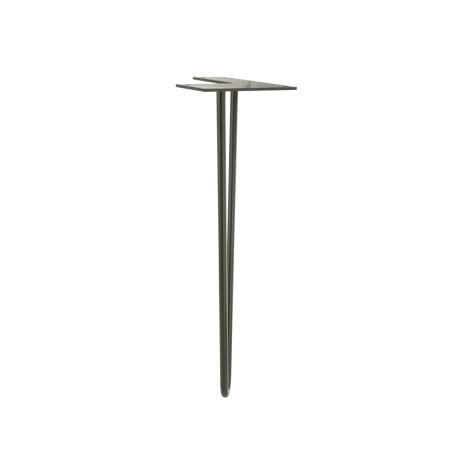 Pied de table basse filaire acier brut H.40cm