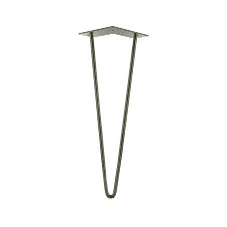 Pied de table basse filaire acier brut H.40cm