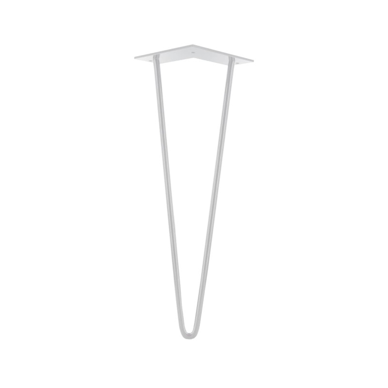 Pied de table basse filaire acier blanc H.40cm