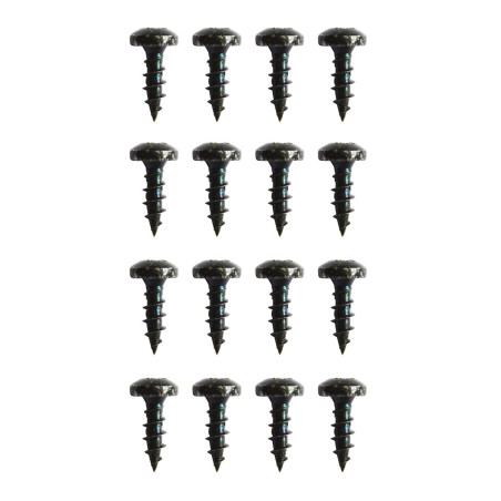 Lot de 16 Vis à bois fraisées acier noir Ø5mm H.16mm