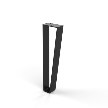 Pied de table basse plat acier noir Hauteur 40cm