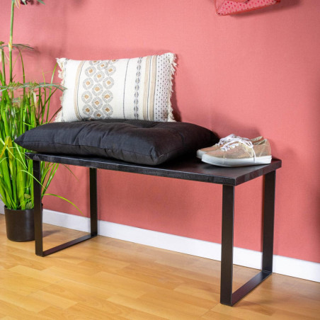 Pied de table basse cadre acier noir H.40cm L.35cm