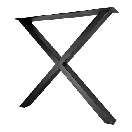Pied X acier noir H.70cm L.77cm