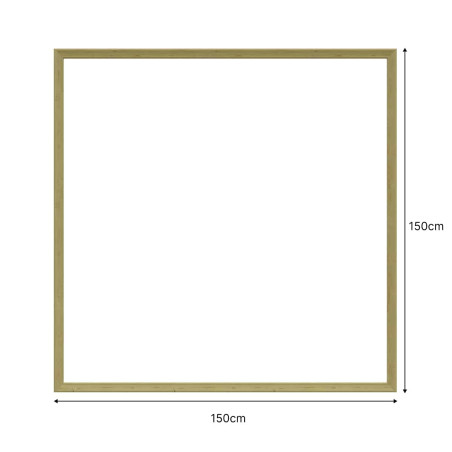 Encadrement mouluré 150 x 150 cm avec moulures pré-découpées