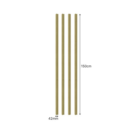 Moulure droite classique 42mm x 150cm en lot de 4