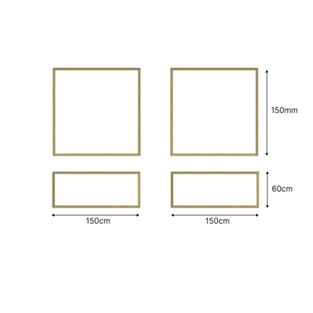 Kit moulure décor 11 - 315 à 400cm - Moulure murale bois 100%FSC pour habillage mur complet