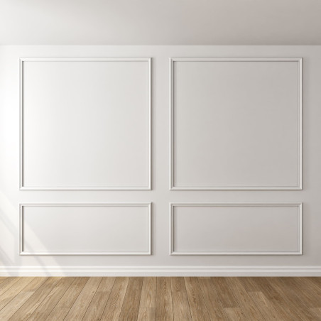 Kit moulure décor 11 - 315 à 400cm - Moulure murale bois 100%FSC pour habillage mur complet