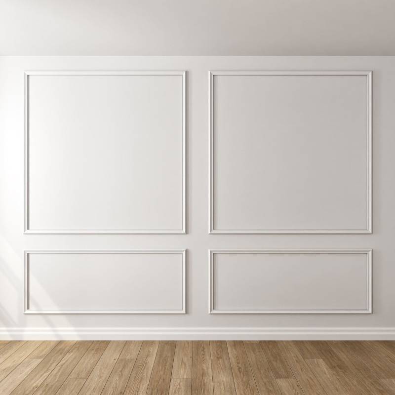 Kit moulure décor 11 - 315 à 400cm - Moulure murale bois 100%FSC pour habillage mur complet Kit moulure décor 11 - 315 à 400cm - Moulure murale bois 100%FSC pour habillage mur complet