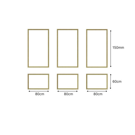 Kit moulure décor 10 - 260 à 400cm - Moulure murale bois 100%FSC pour habillage mur complet