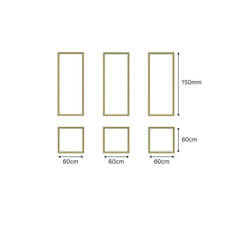 Kit moulure décor 9 - 200 à 340cm - Moulure murale bois 100%FSC pour habillage mur complet