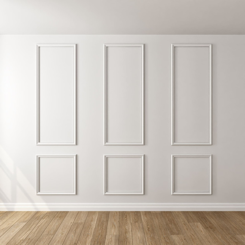 Kit moulure décor 9 - 200 à 340cm - Moulure murale bois 100%FSC pour habillage mur complet Kit moulure décor 9 - 200 à 340cm - Moulure murale bois 100%FSC pour habillage mur complet