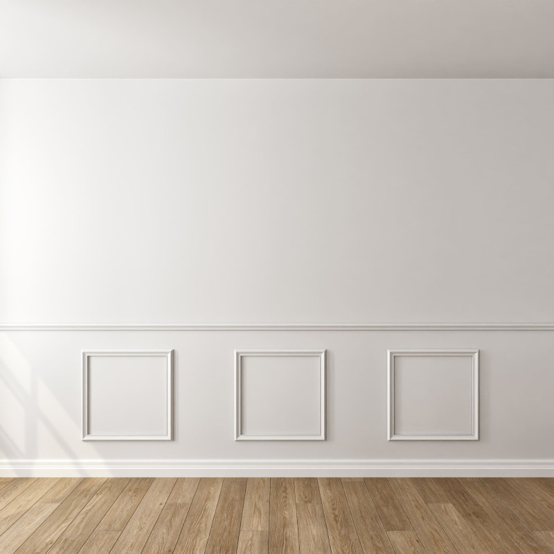 Kit moulure décor 6 - 200 à 400cm - Moulure murale bois 100%FSC pour soubassement Kit moulure décor 6 - 200 à 400cm - Moulure murale bois 100%FSC pour soubassement
