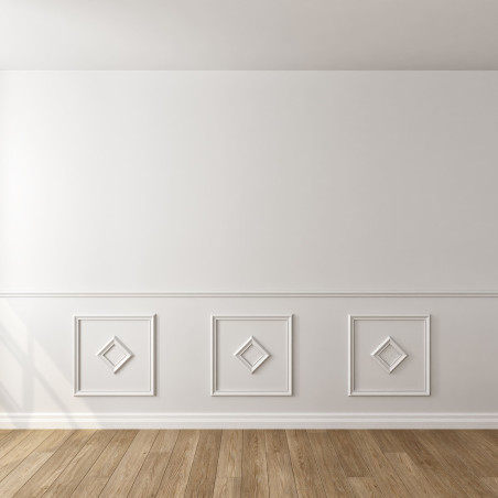 Kit moulure décor 6 bis - 200 à 400cm - Moulure murale bois 100%FSC pour soubassement