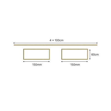 Kit moulure décor 7 - 315 à 400cm - Moulure murale bois 100%FSC pour soubassement
