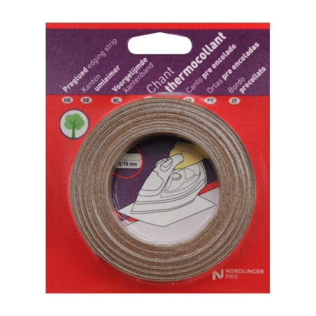 Bande de chant thermocollant merisier bois véritable 23mm x 5/20m