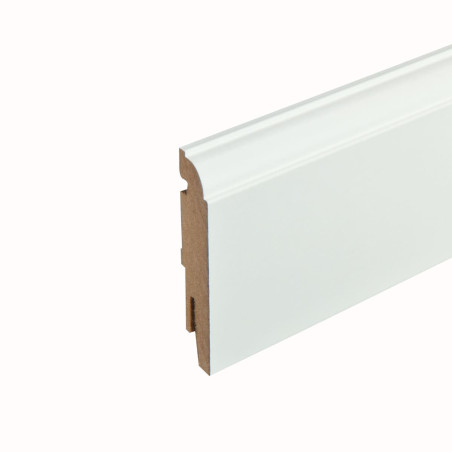 Lot de 5 - Plinthe moulurée blanche 12 cm x 240 cm