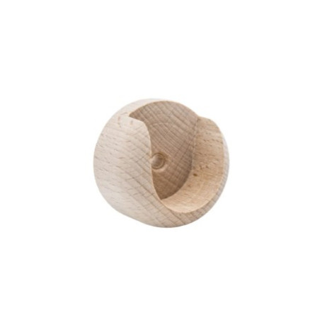 Lot de 2 supports pour barre de penderie hêtre brut Ø28mm
