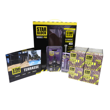 KIT CHANTIER STARBLOCK TERRASSE INOX A2 20M²
