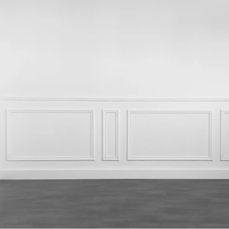 Kit moulure décor 2 - 310 à 400cm - Moulure murale bois 100%FSC pour soubassement