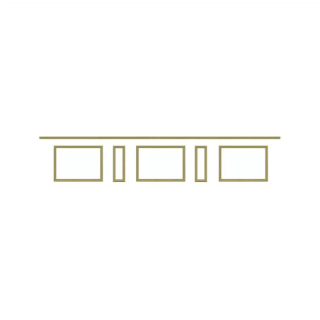 Kit moulure décor 2 - 310 à 400cm - Moulure murale bois 100%FSC pour soubassement