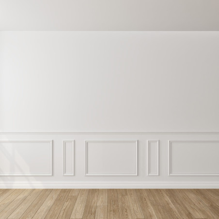 Kit moulure décor 2 - 310 à 400cm - Moulure murale bois 100%FSC pour soubassement