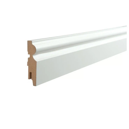 Lot de 5 - Plinthe moulurée blanche 7.5 cm x 240 cm