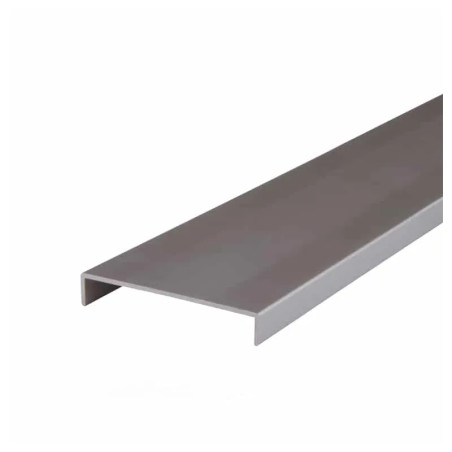 Nez de cloison gris alu 260 cm x 74 mm