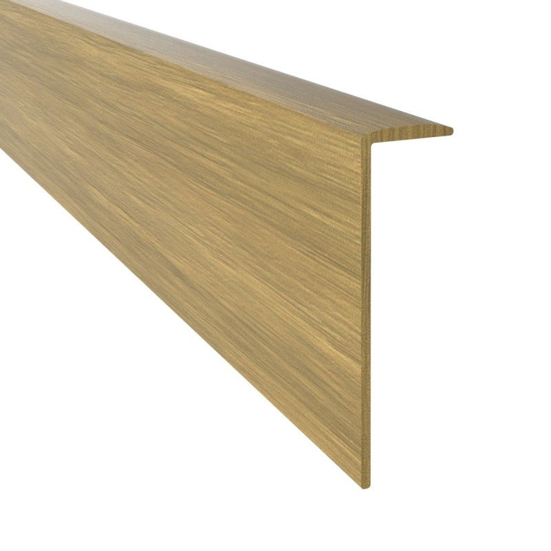 Profil protection plan de travail bois foncé aspect mat 300cm 38mm