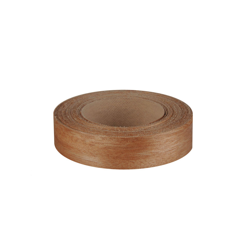 Bande de chant thermocollant Okoumé bois véritable 40mm x 20ml Bande de chant thermocollant Okoumé bois véritable 40mm x 20ml