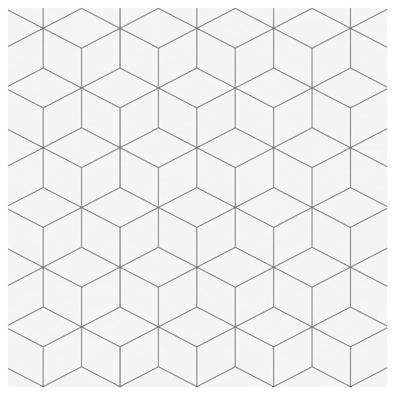 Crédence géométric blanc 120x80cm