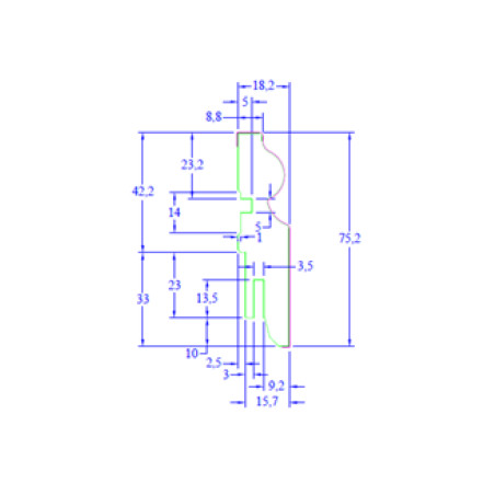 Dimensions Plinthe Exclusive moulurée blanche 7.5 cm x 240 cm