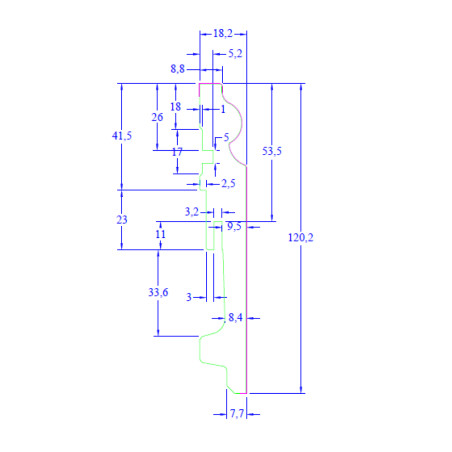 Dimensions Plinthe Exclusive moulurée blanche 12 cm x 240 cm