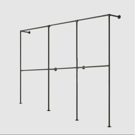T-Connect Loft Max Dressing six barres de penderie métal noir