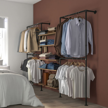 T-Connect Urban Extra Dressing 300x200cm métal noir dans chambre