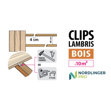 Pose clips à lambris bois