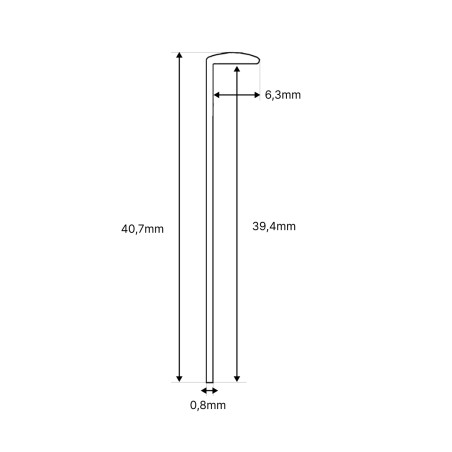 Dimensions profil protection plan de travail