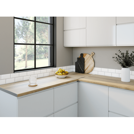 Profil plan de travail finition bordure gris alu