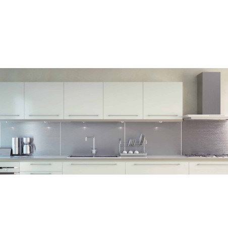 Lot de 5 crédence alu brossé 60x80cm