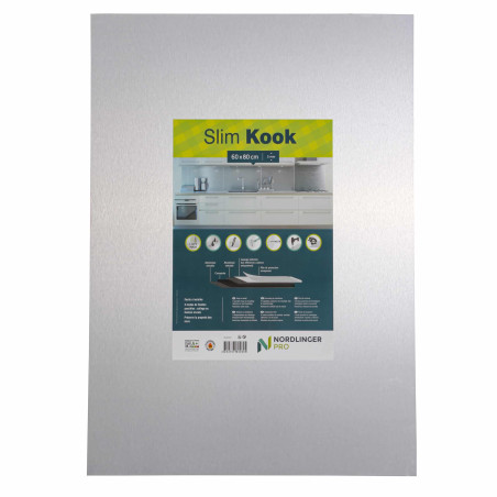 Lot de 5 crédence alu brossé 60x80cm