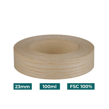 Bande de chant Frêne Bois véritable non-encollé 23mm
