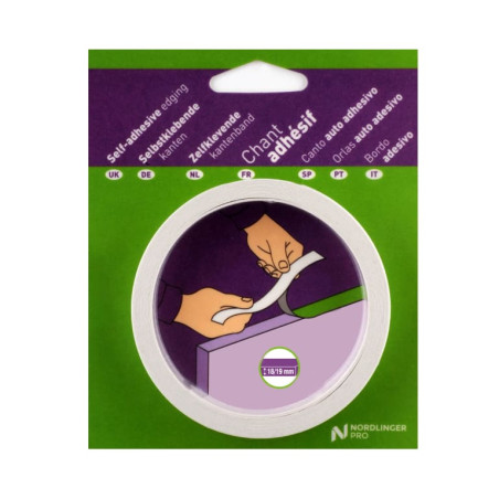 Bande de chant adhésif blanc 16/19mm