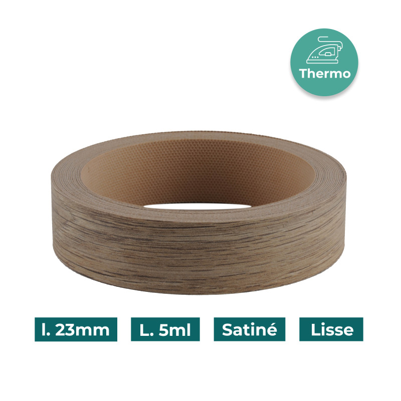 Bande de chant Chêne brut _ Québec _ Dakota S5037 23mm Mélaminée pré-encollé Mat Lisse